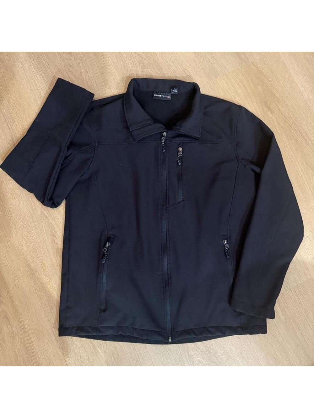 Swiss Tech Men’s Softshell Performance Jacket Black Size Medium